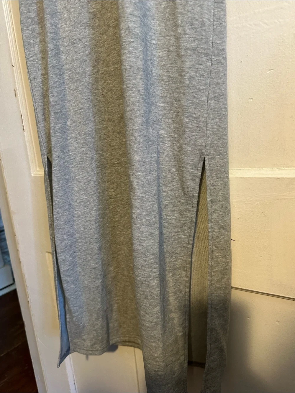 Gray Sleeveless Hooded Maxi Coverup